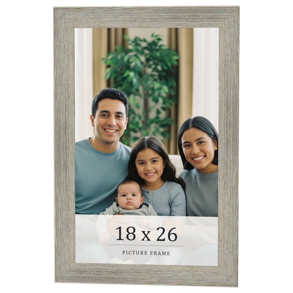 18x26 Frame Grey Real Wood Picture Frame Width 1.5 Inches | Interior Frame Depth 0.5 Inches | Barn