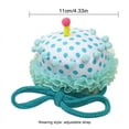 thumbnail image 5 of New Birthday Hat Ins Style Fabric Cartoon Children Small Candle Cake Parent-child Birthday Decoration Hat Pink Dot 1Pc, 5 of 9