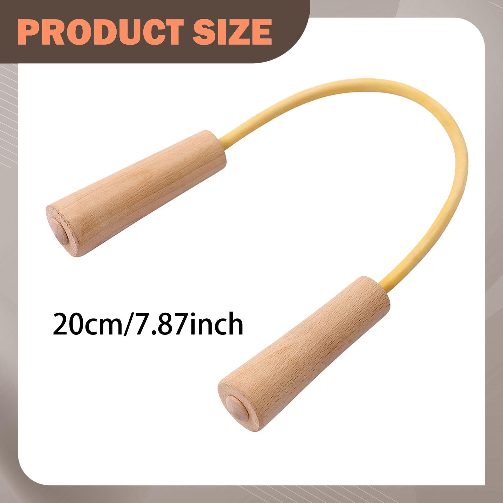 Baoblaze Resistance Band with Wooden Handles Gym Muscle Training Fitness Elastic for Arms
