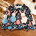thumbnail image 4 of ITSAME Easter Sweatshirts for Girls, Cute Bunny Print Long Sleeve Crewneck Kids Casual Fashion Pullover Multicolor 1-2T, 4 of 6