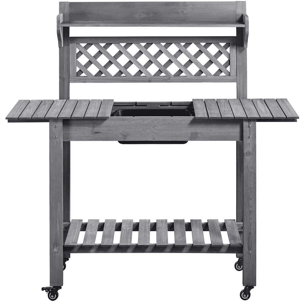 Renwick Gray Fir and Wood Potting Bench