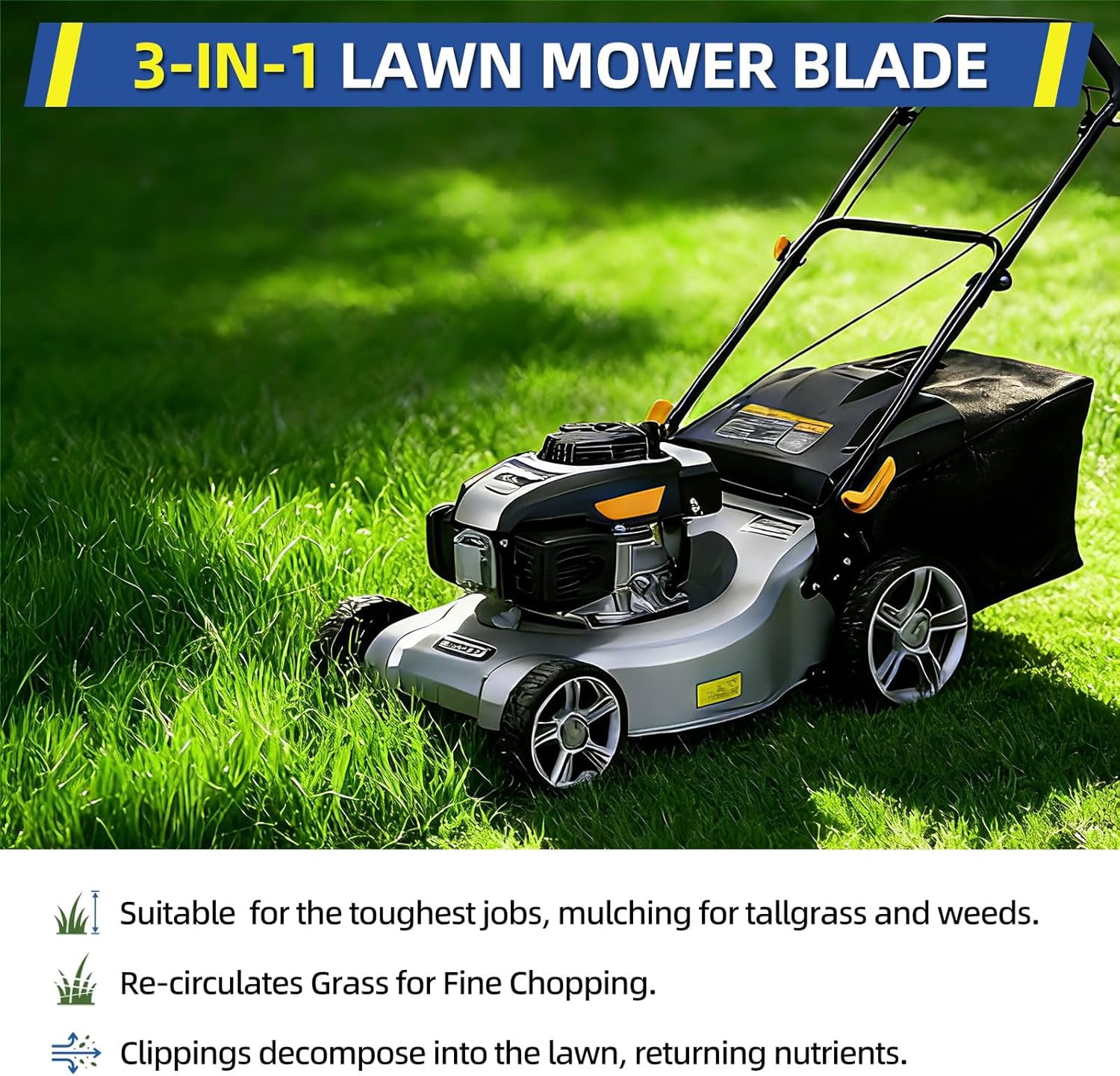 21 Inch Mower Blade Replacement for 21" Electric Lawn Mowers, Compatible with Ego LM2100 LM2100SP LM2101 LM2102SP LM2142SP, Replaces OEM AB2100