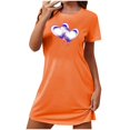 thumbnail image 5 of Sakmal Mumu Nightgownss for Women Love Plus Size Valentines Short Sleeve Moomoo Dress Heart Print Short Womens Nightgown XL, 5 of 5