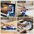 thumbnail image 6 of 6 Pcs Funny Kitchen Towels,Indigo Tie Dye Snowflake Microfiber Dish Towels,Kitchen Tea Towels,Kitchen Towel Set (18" X 26"), 6 of 7