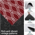 thumbnail image 3 of Burgundy and White Wavy Pattern Kitchen Rugs Sets Of 3,Kitchen Runner Rugs Non Skid Washable,Decorative Kitchen Floor Mats for Kitchen,Sink,Laundry,17"x30"+ 17"x47" + 17"x59", 3 of 6