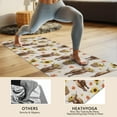 thumbnail image 4 of Beige Highland Cow Sunflower Basket Pattern Hot Yoga Mat Towel Non Slip for Hot Yoga - Quick-Drying Yoga Mat Cover with 4 Corner Pockets with Travel Bag - Hot Yoga Towel Non Slip 74"x26", 4 of 6