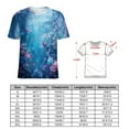 thumbnail image 2 of Mermaid Glitter Fish Scale Girls Women's Short Sleeve T-Shirt Crew Neck Casual Summer Trendy Loose Fit Tops, 2 of 6