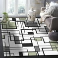 thumbnail image 5 of Area Rug 4'x6' Sage Green Abstract Geometric Art Modern Washable Area Rugs Non Shedding Floor Carpet Rubber Backing Non-Slip Indoor Mats for Living Room Bedroom Kitchen, 5 of 8