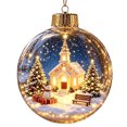 thumbnail image 2 of Illuminated Christmas Snow Globe Ornament with Clear Shatterproof Ball, Lighted Winter Scene Tree Decoration for Holiday Display and Festive Ambiance, Vintage Style Christmas, 2 of 4