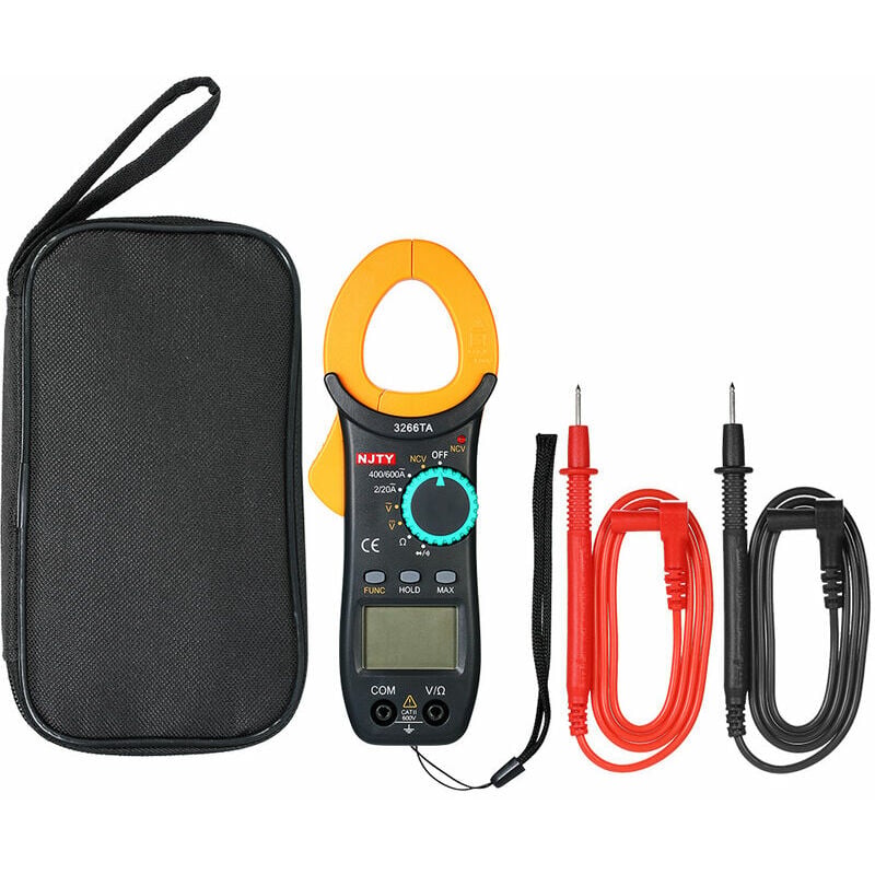 thumbnail image 5 of Pinza amperimétrica digital, rango automático, 2000 recuentos - Capacitancia Continuidad audible, multímetro, probador de pluma, pinza amperimétrica, 5 of 5