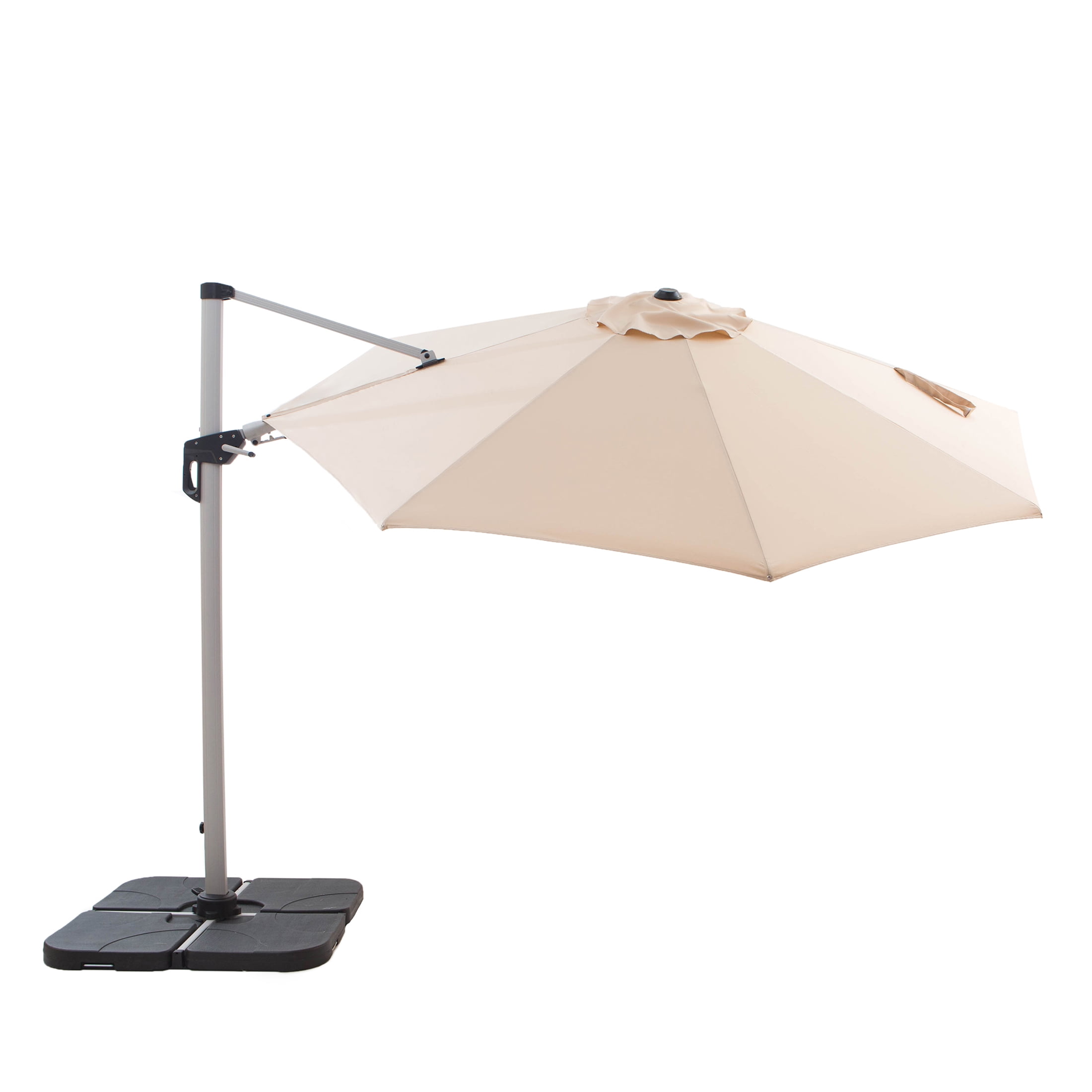 11 Ft Heavy Duty Cantilever Patio Umbrella, Beige