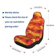 thumbnail image 2 of Car Seat Covers Are Protected From Dust And Spillage And Elastic Straps Are Easy To Install For Easy Car Suv Truck Delivery Vector Camouflage Pattern Orange Red_4 1, 2 of 8