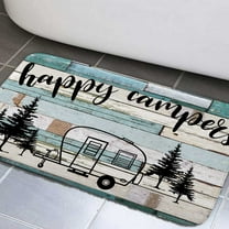 Welcome Doormat Happy Camper Indoor Outdoor Entrance Door Mat Bath Rug Decorative Front Door Mats Kitchen Door Mats Porch Mats Home Decor 16x24 Inch