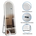 thumbnail image 2 of Dextrus 63"x20" Full-Length Mirror with LED Lights, Modern Arched Free Standing Floor Mirror, Wall Mounted Hanging Mirror, Dressing Mirror Touch Control, Full-Size Tall Mirror for Bedroom, 2 of 7