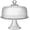 Monaco Cake Stand, variant on Clear Glass 155oz Large Trifle Bowl with Lid, Modern Design for Salads, Dessert, Fruit, and Party Displays