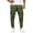 Army Green-C, variant on Solid Color Casual Pants Button Detail Lightweight Blend Trousers For Comfortable Daily Wear