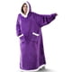 thumbnail image 1 of Manta de franela superlarga con mangas para hombre y mujer, Sudadera con capucha, jersey de lana gigante, manta de TV de gran tamaño, invierno, 2023, 1 of 4