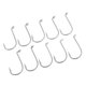 thumbnail image 1 of 10pcs Ganchos de Pesca DYNWAVEMX Gancho de pesca de Acero inoxidable Plata, 1 of 8