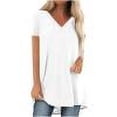 thumbnail image 2 of BVnarty Short Sleeve Tops for Women Vintage Pullover Printed Shirts Casual Tees Summer Blouse Loose Fitting Fashion Crewneck T Shirt White XXXL, 2 of 6