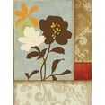 thumbnail image 2 of PI Studio 12x14 White Modern Wood Framed Museum Art Print Titled - Floral Damask I, 2 of 4