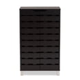 thumbnail image 3 of Baxton Studio Armoire à Chaussures en Bois Finition Brun Foncé 2 Portes, 3 of 10