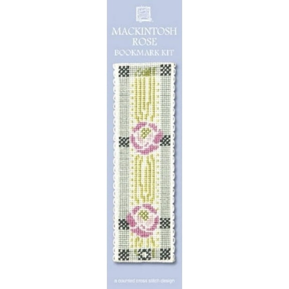 Textile Heritage Counted Cross Stitch Bookmark Kit - Mackintosh Rose