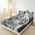 thumbnail image 4 of Feelyou 3D Grey Tiger Full Size Sheets for Teens, Woodland Wildlife Bed Sheets, Rustic Farmhouse Animal Sheet Sets, Microfiber Bedroom Decor, 4pcs, 4 of 7
