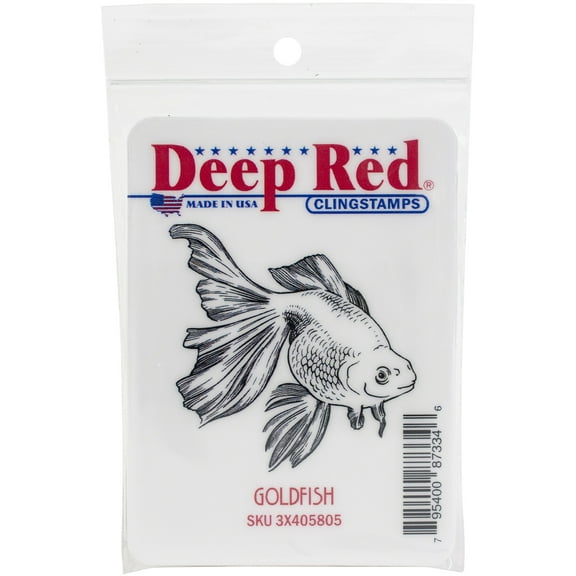 Deep Red Cling Stamp 2"X2.1"-Goldfish