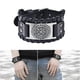 thumbnail image 5 of Brazalete de cuero Yinane para Hombre Pulseras anchas de puño, 5 of 8