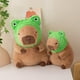 thumbnail image 5 of Cojín de felpa Capybara Ditucu lindo con sombrero de rana para niños de 35 cm, 5 of 7