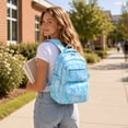 thumbnail image 5 of Girls School Backpack Set 3 Piece Tie Dye Laptop Bag with Lunch Box Pencil Case, Cute Bookbag for Teen Boys Kids Elementary Middle School, Blue Nylon, 5 of 6