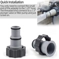 thumbnail image 4 of SHAR 2 Pack, 8 Inch, Intex Replacement Hose Adapter for A-Series Pumps, 4 of 5