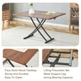 thumbnail image 3 of TesNus Modern Minimalist Multifunctional Lift Table with 0.8 inch Thick MDF Desktop, can be Used as a Dressing/Coffee/Dining Table, 3 of 8