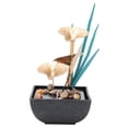thumbnail image 2 of Table Fountain With Led Light Resin Crafts Desktop Decoration Copper Lotus Eu 220-240v, 2 of 8