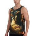 thumbnail image 2 of Cauagu Magical Tarot Reading Print Men's Sleeveless Muscle Shirts,Tank Tops Quick Dry Workout Tank Top Gym Muscle Tee Fitness Bodybuilding T Shirt for Men-Small, 2 of 7