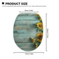 thumbnail image 6 of SEANATIVE Wood Sunflower Toilet Lid Covers for Bathroom Elongated Toilet Seat Cover Aesthetic Oval Toilet Cover Soft and Absorbent Fabric Bathroom Decorations, 6 of 6