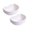 thumbnail image 4 of perfeclan 2x Crate Dog Bowls Water Feeder Dish Easily to Mount Slow Feeding for Wire Cages or Crates for Birds Small Dogs Rabbit Cat Pets White, 4 of 9