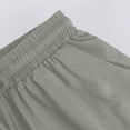 thumbnail image 6 of Bmisegm Women Shorts Casual Five Eighths Length Elastic Drawstring Casual Bottoms with Pockets Shorts for Women Light Gray S, 6 of 7