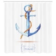 thumbnail image 3 of Ambesonne Ocean Shower Curtain, Classic Sail Emblem, 69"Wx75"L, Blue White Brown, 3 of 5