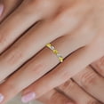 thumbnail image 5 of TriJewels 1.25 ctw Pear Cut Yellow Sapphire and Lab Grown Diamond 5 Stone Wedding Band in 10K Yellow Gold, 5 of 6