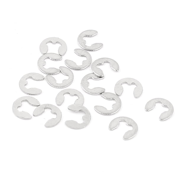 10 piezas de anillo de retención externo E-Clip Circlip de acero inoxidable 304 de 2 mm