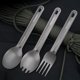 thumbnail image 3 of Vajilla Spork de titanio ultraligero portátil para acampar al aire libre senderismo Picnic Labymos Cuchara de titanio, 3 of 7