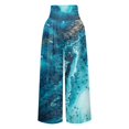 thumbnail image 3 of WILLBEST Pantalones Casuales para Mujer, Pierna Ancha, Cintura Alta, Estampados de Cintura Elástica a La Moda con Bolsillos para Un Estilo Diario. Extra Grande, 3 of 3