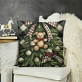 thumbnail image 2 of SHANXI Christmas Grey Striped Decoration Farmhouse Pillow Case Decor for Home Sofa Couch 24x24in, 2 of 5