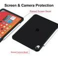 thumbnail image 2 of Designed for iPad 10th Gen 10.9 Inch 2022 Carbon Fiber Drop Protective Case, Luxury Ultra Slim TPU Soft Edge Anti-Fall Acrylic Back Case Cover Compatible with iPad 10th Generation, Black, 2 of 8