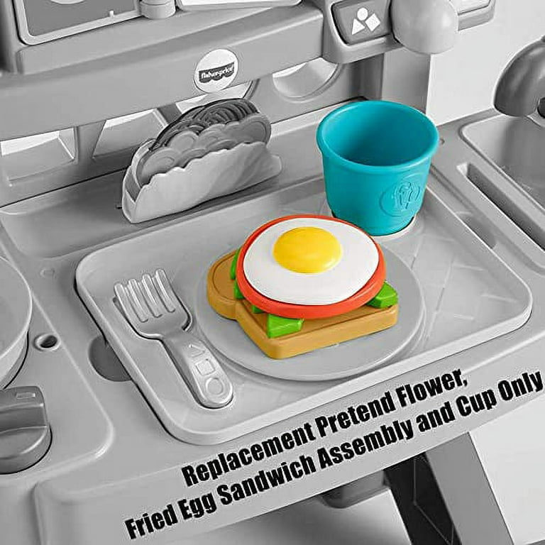 Replacement Parts for Fisher-Price Laugh & Learn Grow-The-Fun Garden to  Kitchen - GJW91 ~ Replacement Fried Egg Sandwich, Flower and Cup