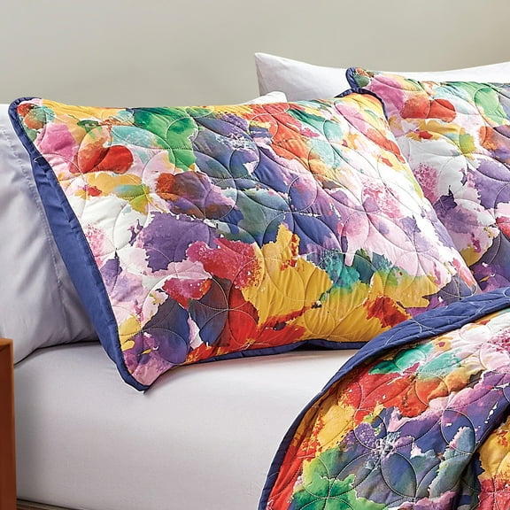 Evjk 3-Piece Decorative Lightweight Bedspread Set – Reversible, Microfiber with Minimalist Print, QUEEN