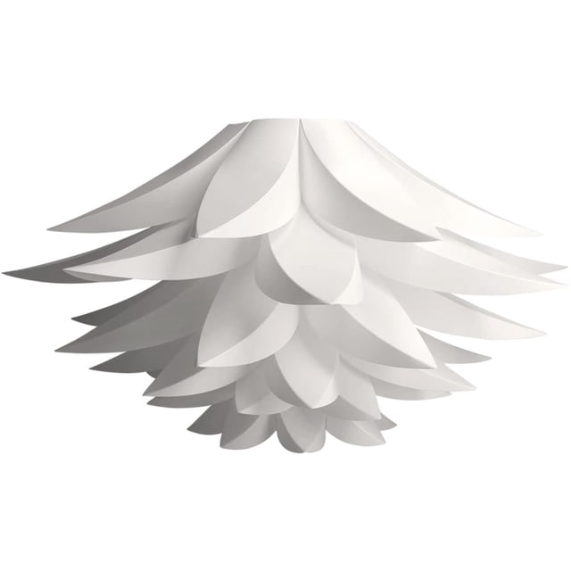 Lámpara de rompecabezas de diseño de loto - Pantalla de luz de montaje de bricolaje - Decoración de luz flores sala de estar dormitorio - Lámpara de suspensión o de pie - blanco Zhivalor LHH-0486