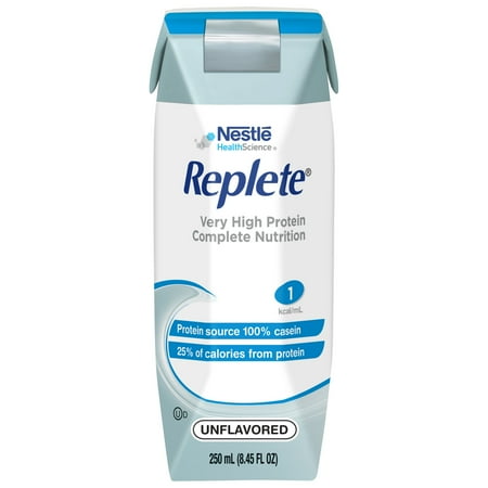 Nestle Replete Tube Feeding Formula Unflavored 250 mL Carton 24 Ct