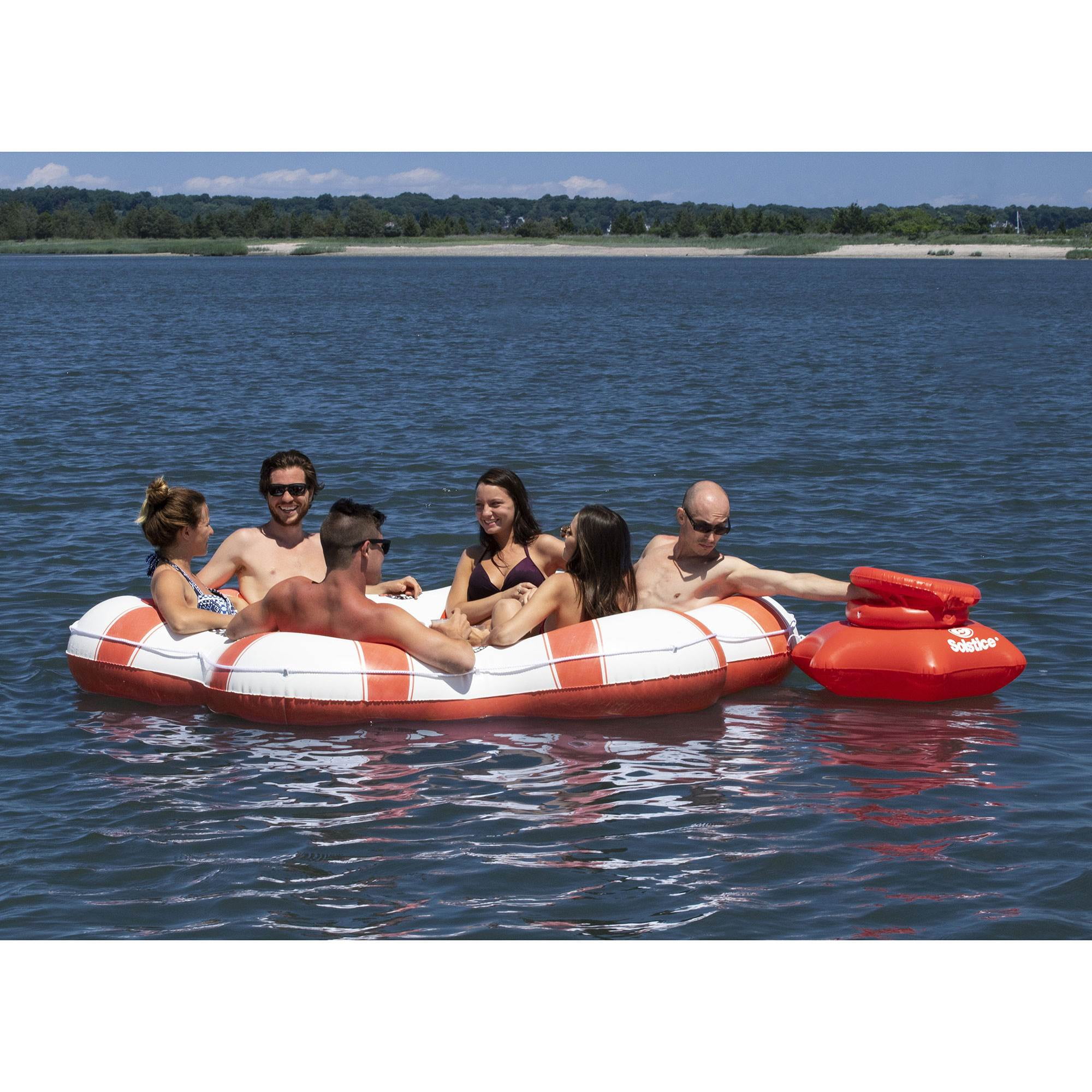 Swimline Solstice Inflatable SuperChill Island Person Water Raft Float  Lounger